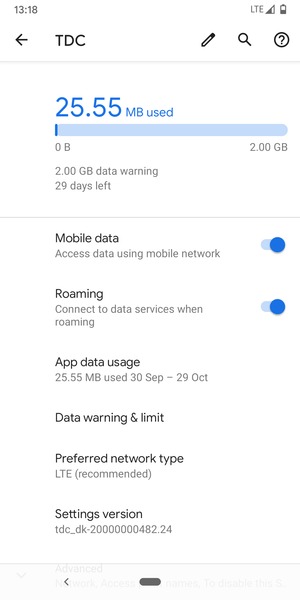 Turn Roaming on or off