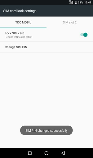 Your SIM PIN has been changed