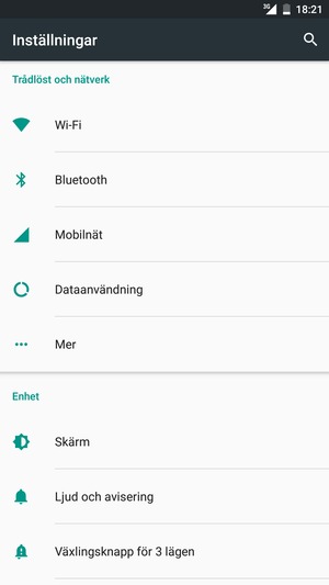 Välj Wi-Fi