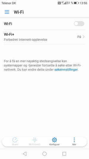 Slå på Wi-Fi