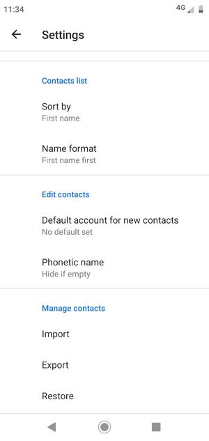 Scroll to and select Import