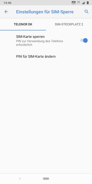 Wählen Sie Public und PIN für SIM-Karte ändern