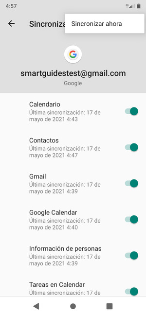 Seleccione Sincronizar ahora