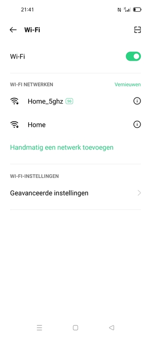 Selecteer het draadloze netwerk waarmee u verbinding wilt maken
