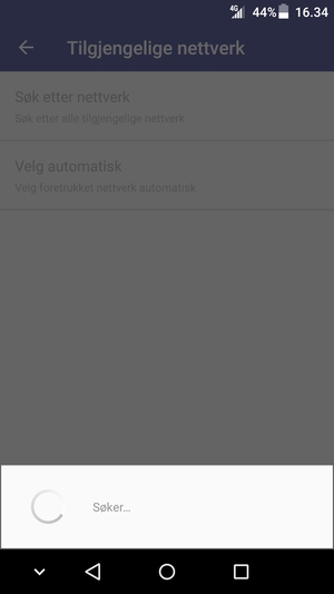 Vent til søket til ferdig