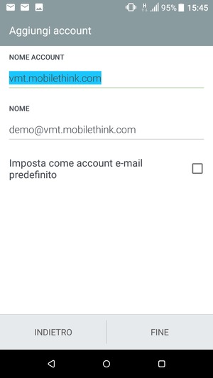 Scegli un nome per il tuo account e inserisci il tuo nome. Seleziona FINE