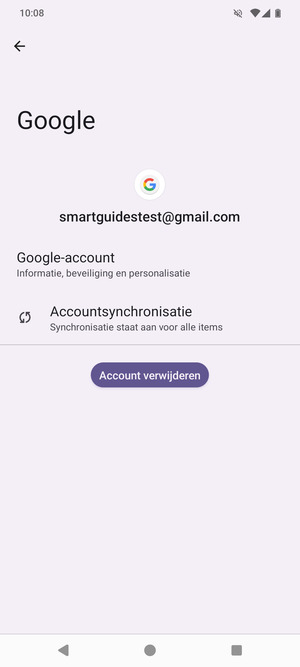Selecteer Accountsynchronisatie
