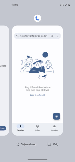 Dra apper opp for å lukke dem