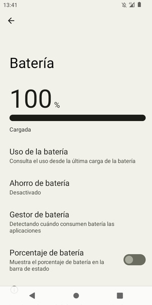 Seleccione Ahorro de batería