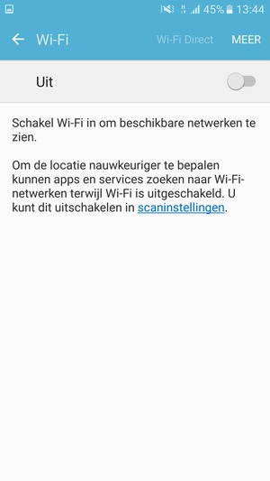 Schakel Wi-Fi in