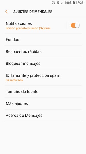 Seleccione Más ajustes