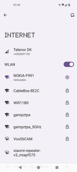 Sie sind nun mit dem WLAN-Netzwerk verbunden