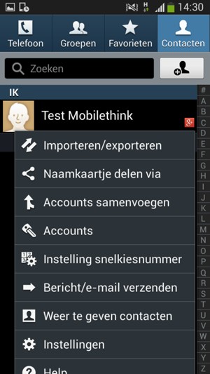Selecteer Importeren/exporteren