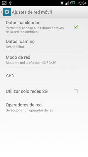 Para cambiar la red en caso de problemas de conectividad, seleccione Operadores de red
