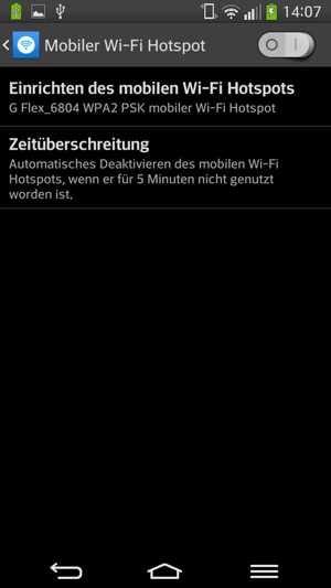 Wählen Sie Einrichten des mobilen Wi-Fi Hotspots