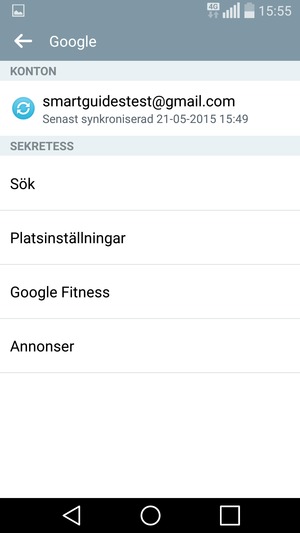 Tryck på ditt konto