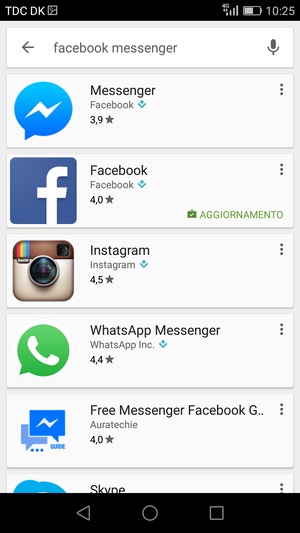 Seleziona l'applicazione