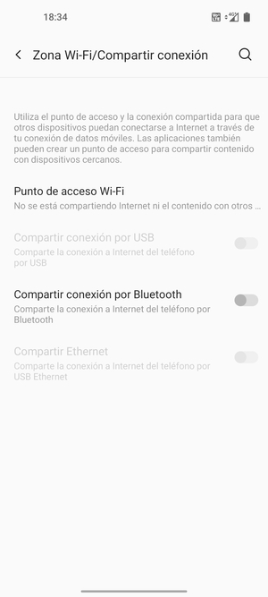 Seleccione Punto de acceso Wi-Fi