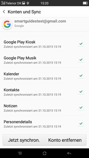 Aktivieren Sie alle Kontrollkästchen