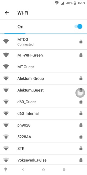 You are now connected to the Wi-Fi network