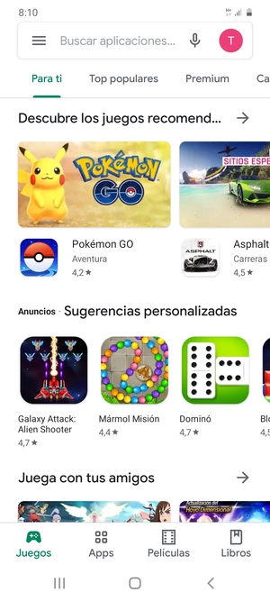Seleccione la barra de Búsqueda