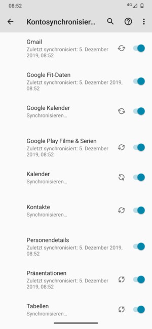 Ihre Kontakte von Google werden nun auf Ihr Handy synchronisiert