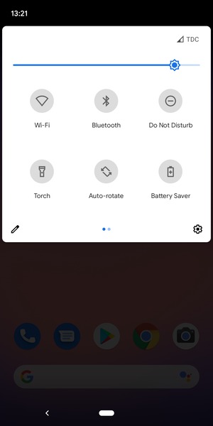 Adjust brightness to the required level