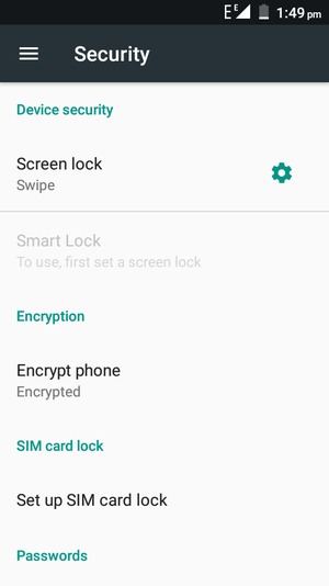Select Set up SIM card lock