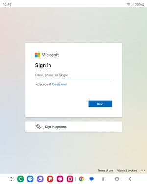 Enter your Hotmail address and select Next