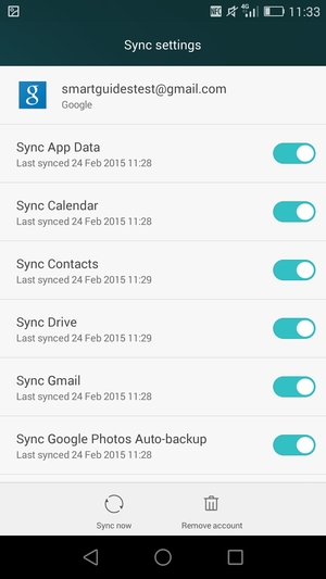 Select Sync now