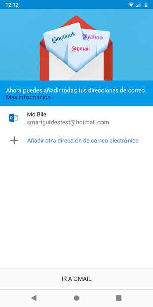 Seleccione IR A GMAIL