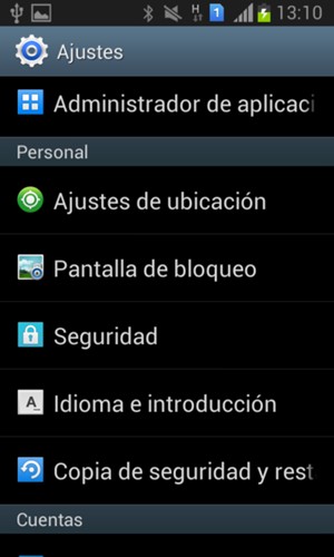 Desplácese y seleccione Pantalla de bloqueo