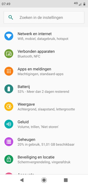 Selecteer Netwerk en internet