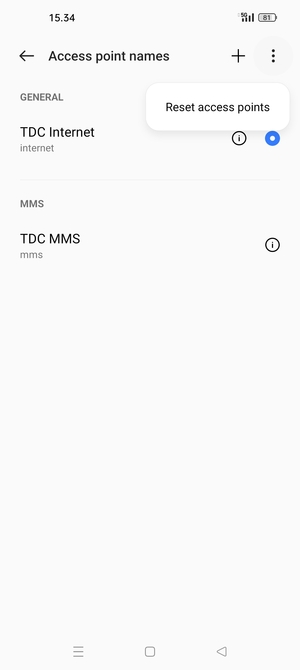 Select Reset access points