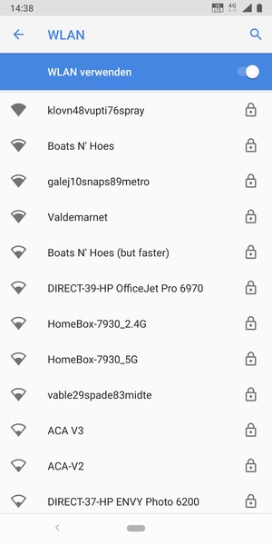 Wählen Sie das Wireless-Netzwerk, zu dem Sie eine Verbindung herstellen möchten