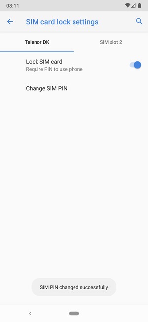 Your SIM PIN has been changed
