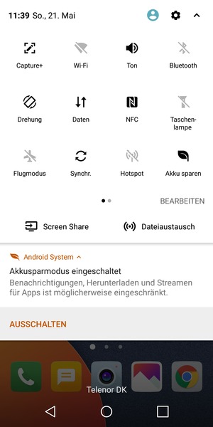 Streifen Sie nach links