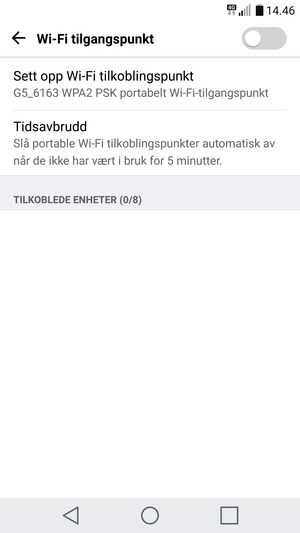 Velg Sett opp Wi-Fi tilkoblingspunkt