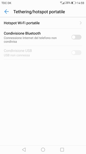 Seleziona Hotspot Wi-Fi portatile