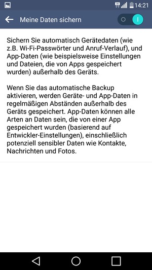 Wählen Sie die Zurück-Taste