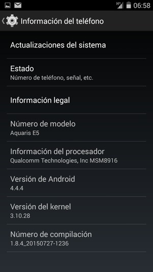 Seleccione Actualizaciones del sistema