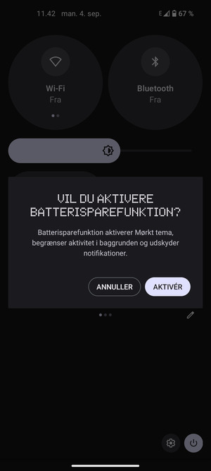 Vælg AKTIVÉR