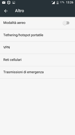 Seleziona Reti cellulari