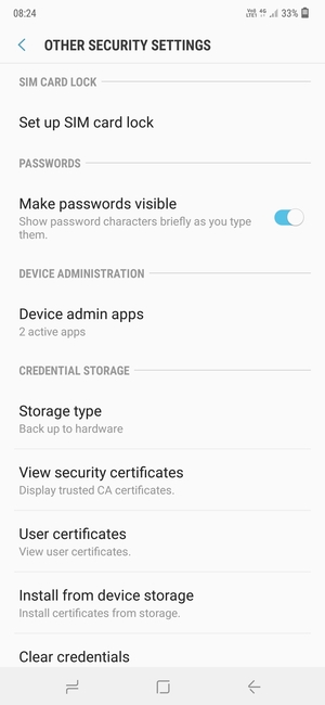 Select Set up SIM card lock
