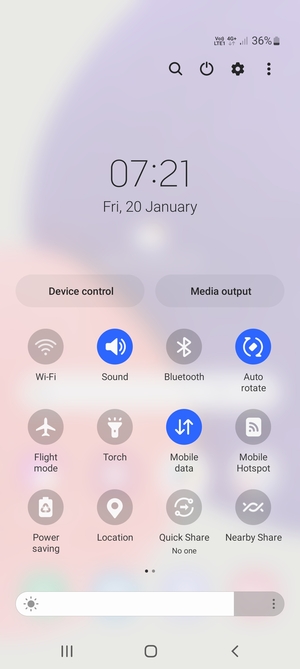 Select the Menu button