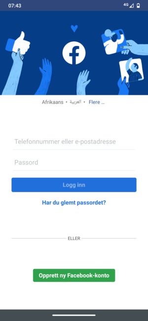 Applikasjonen er klar til bruk