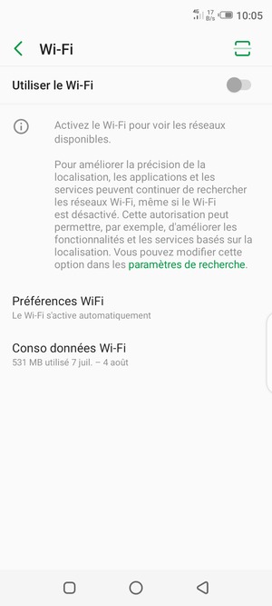 Activer le Wi-Fi