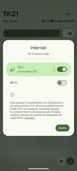 Seleccione Hecho