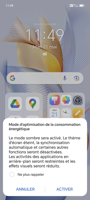 Sélectionnez ACTIVER