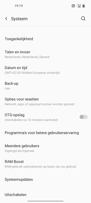 Selecteer Systeemupdates